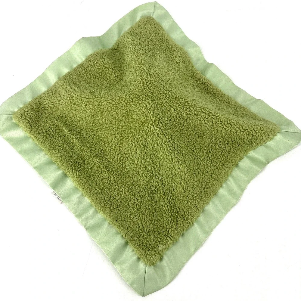 Apricot Lamb Stuffed‎ Animals Green Dinosaur Security Blanket/Lovey Satin Trim